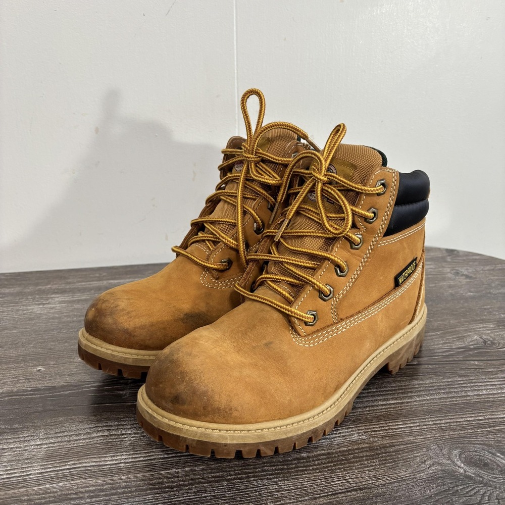 Brahma Boots Mens Size 7 W Brown Waterproof Leather Ankle Work Combat Lug Sole